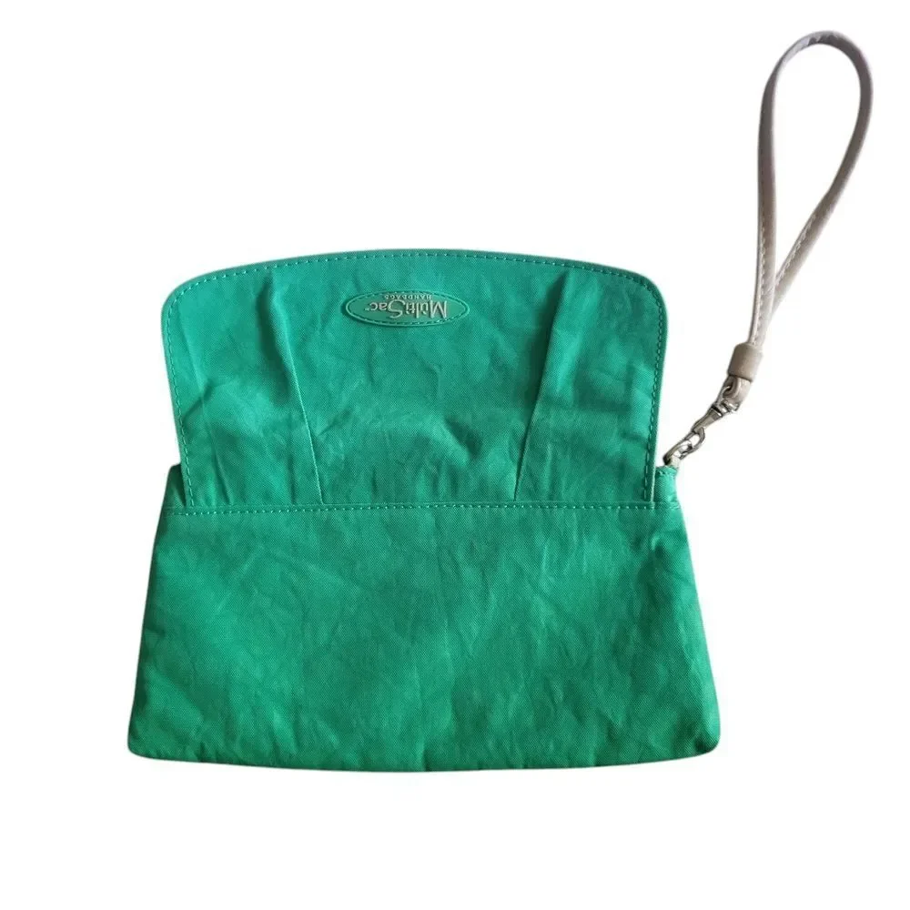 Multi Green Clutch with Wristlet and Textured Finish